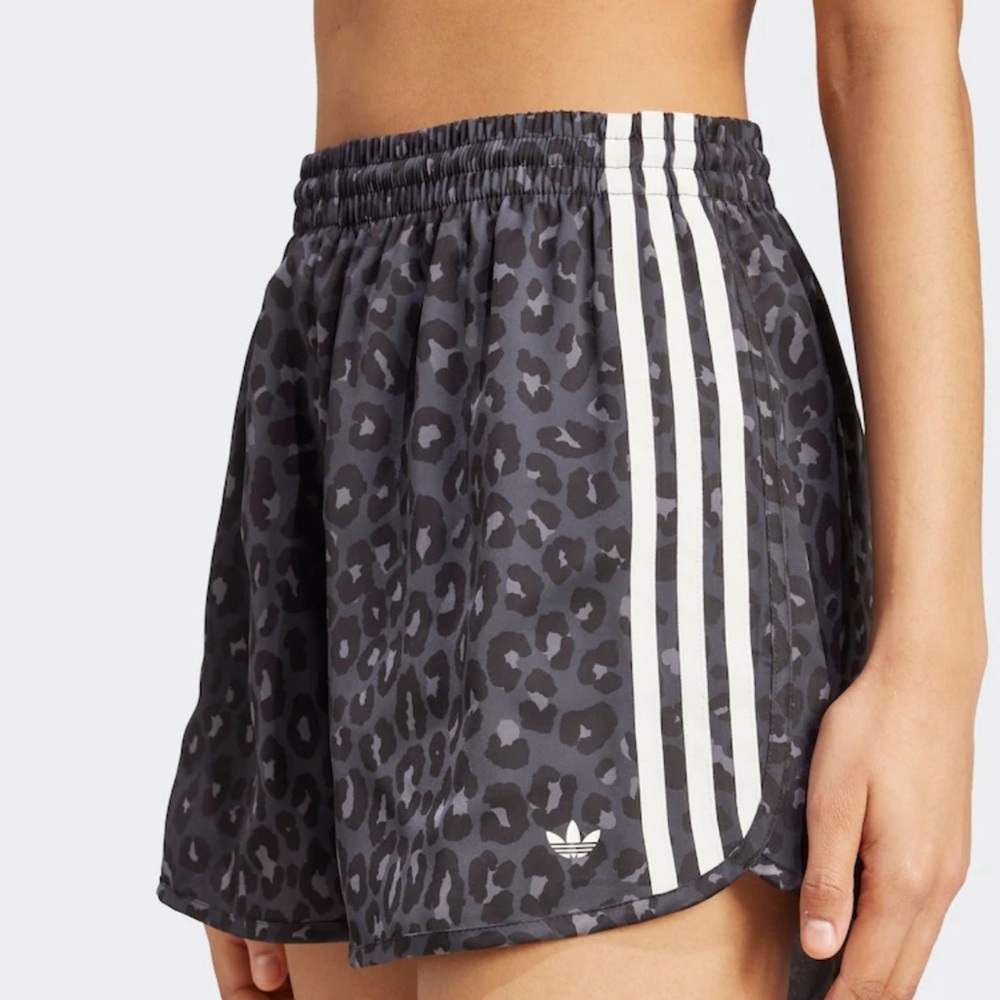 Adidas Originals Satin Shorts Carbon Leopard